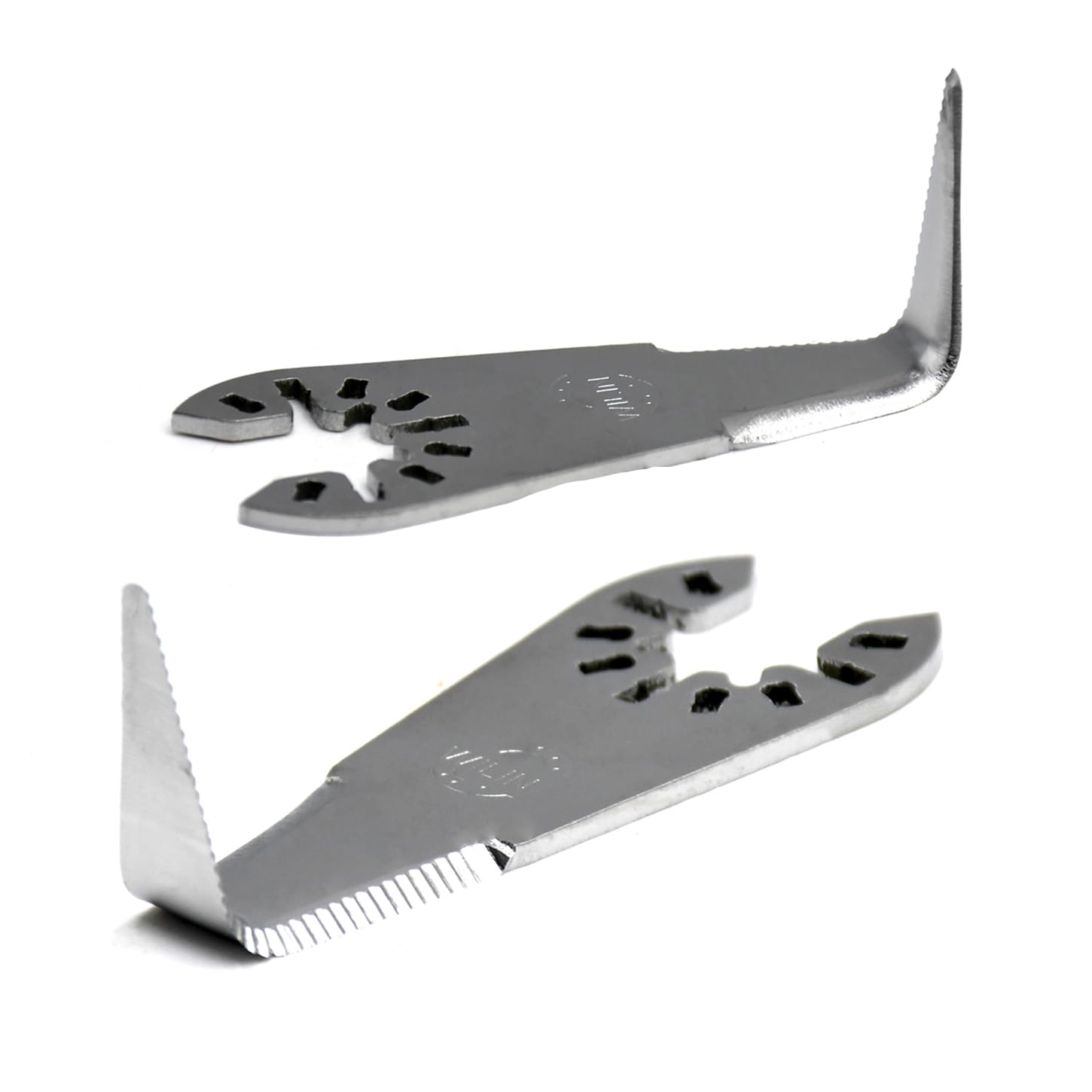 NDEFAFLY bent blades front packaging showing two blades, clear product display and convenience