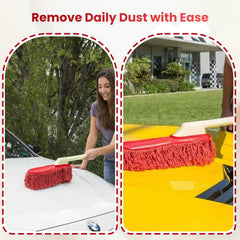 Ndoge pad mounted on a standard duster head for quick exterior dust removal