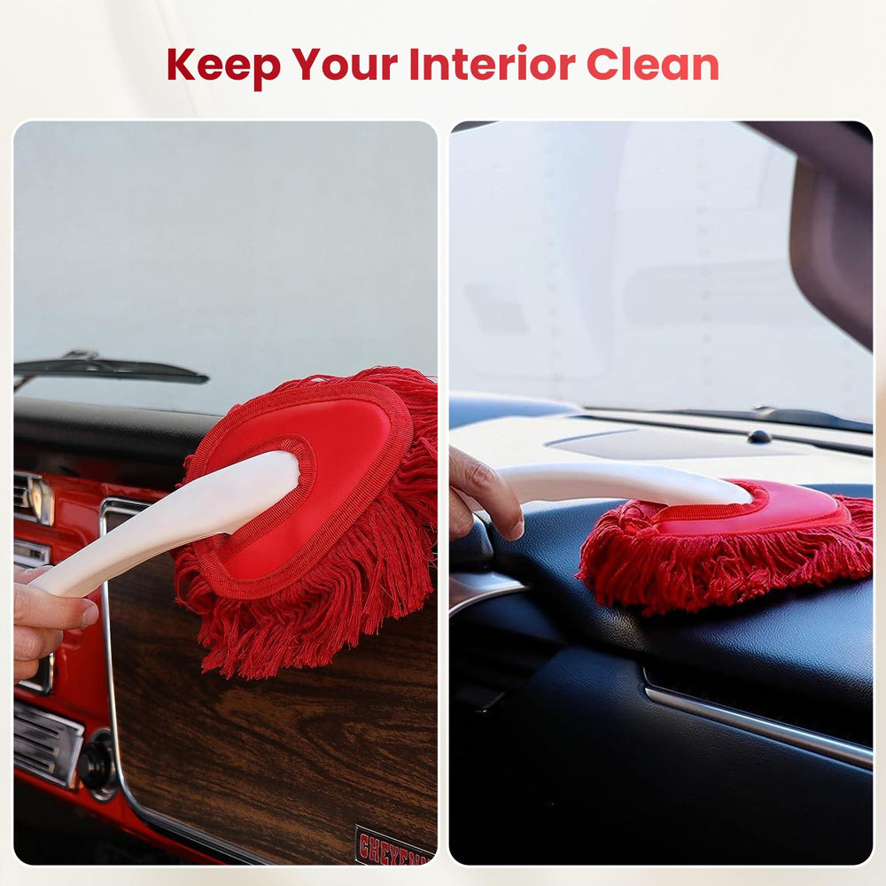 Ndoge in use removing dust from car paint to keep finish fresh