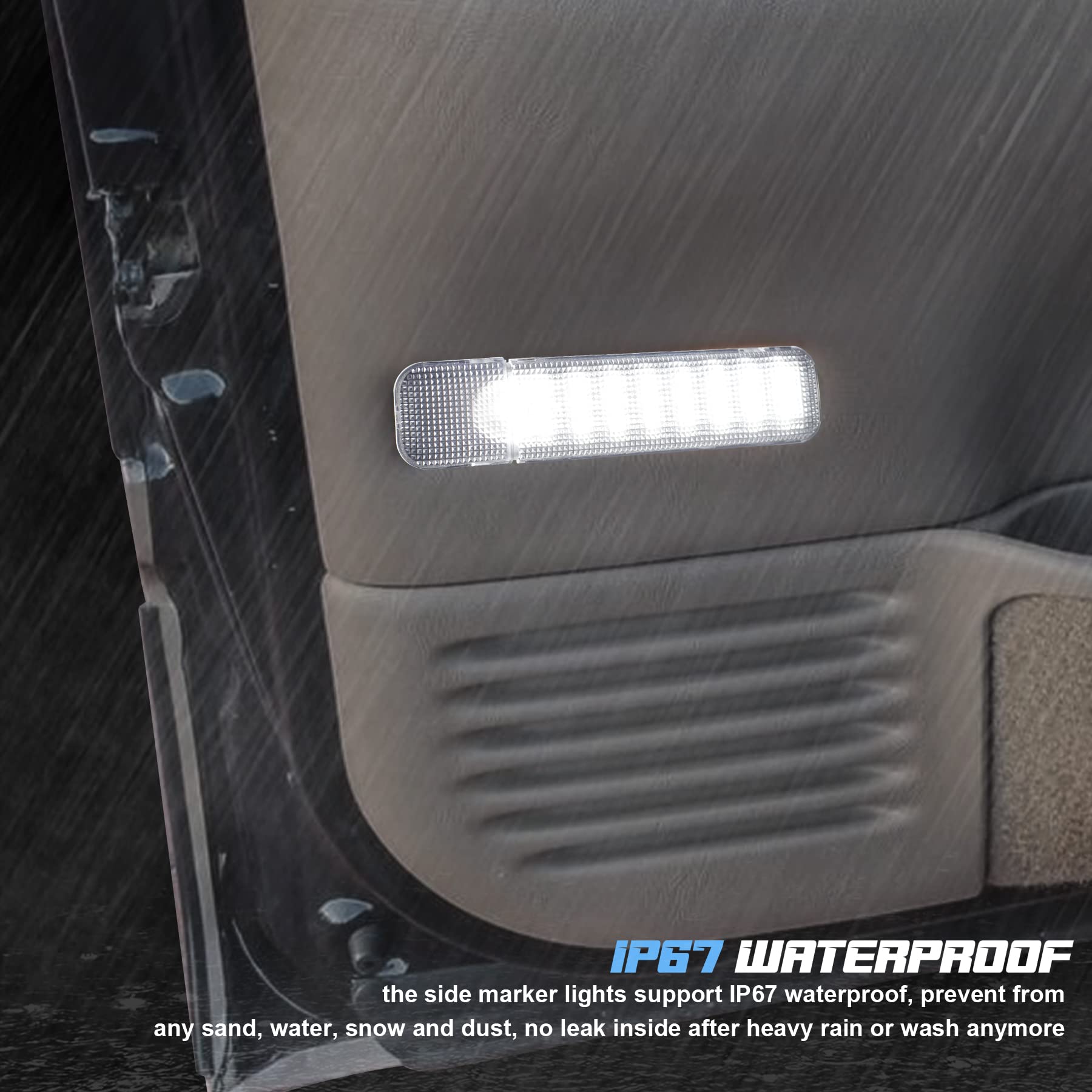 NDRUSH lit at night showing enhanced roadside warning visibility