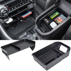 Neepiar console front view showing tidy compartments and quick access benefit