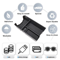Neepiar cup holder with two silicone mats protecting console from spills and reducing movement