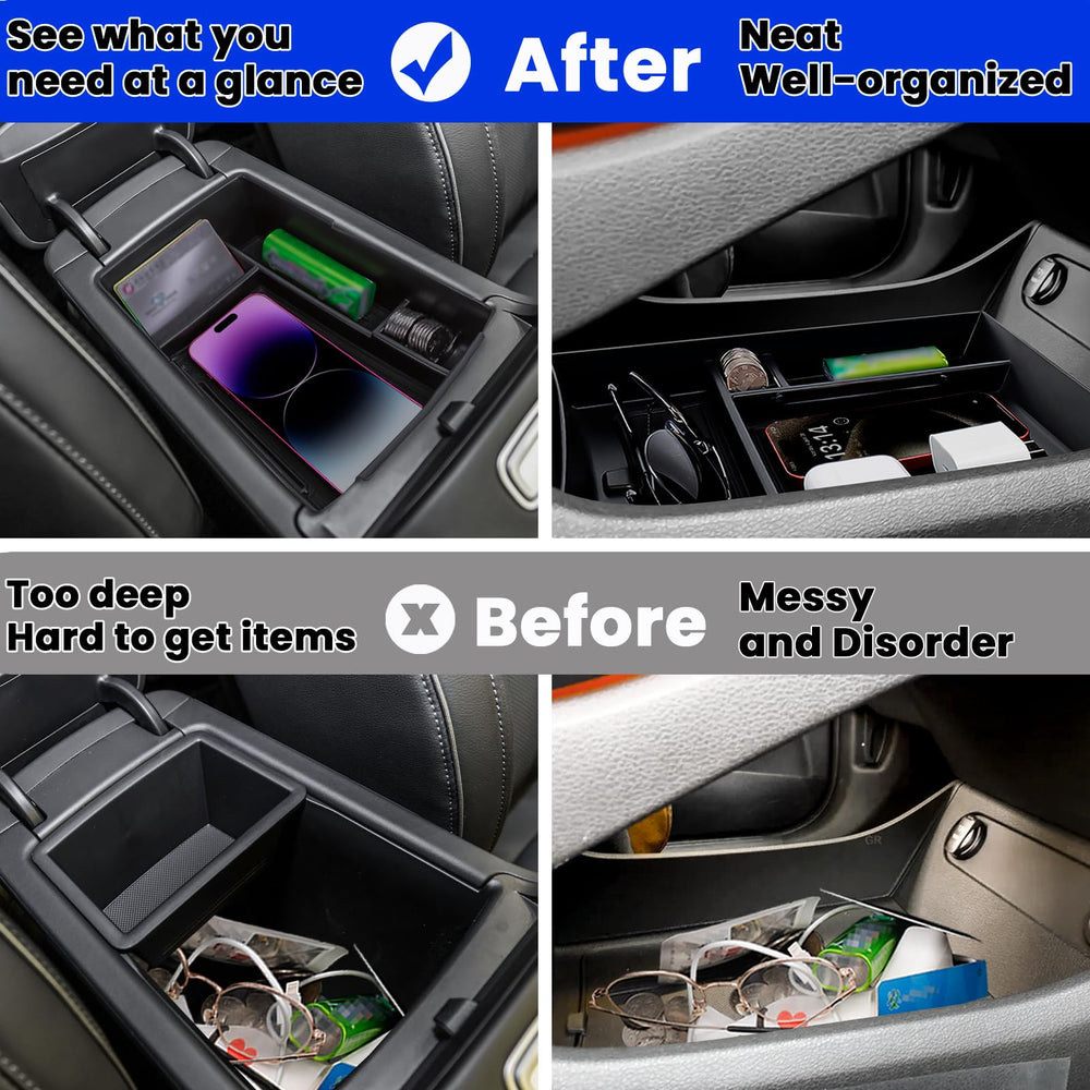 Neepiar lower tray installed in Hyundai Santa Fe showing better access
