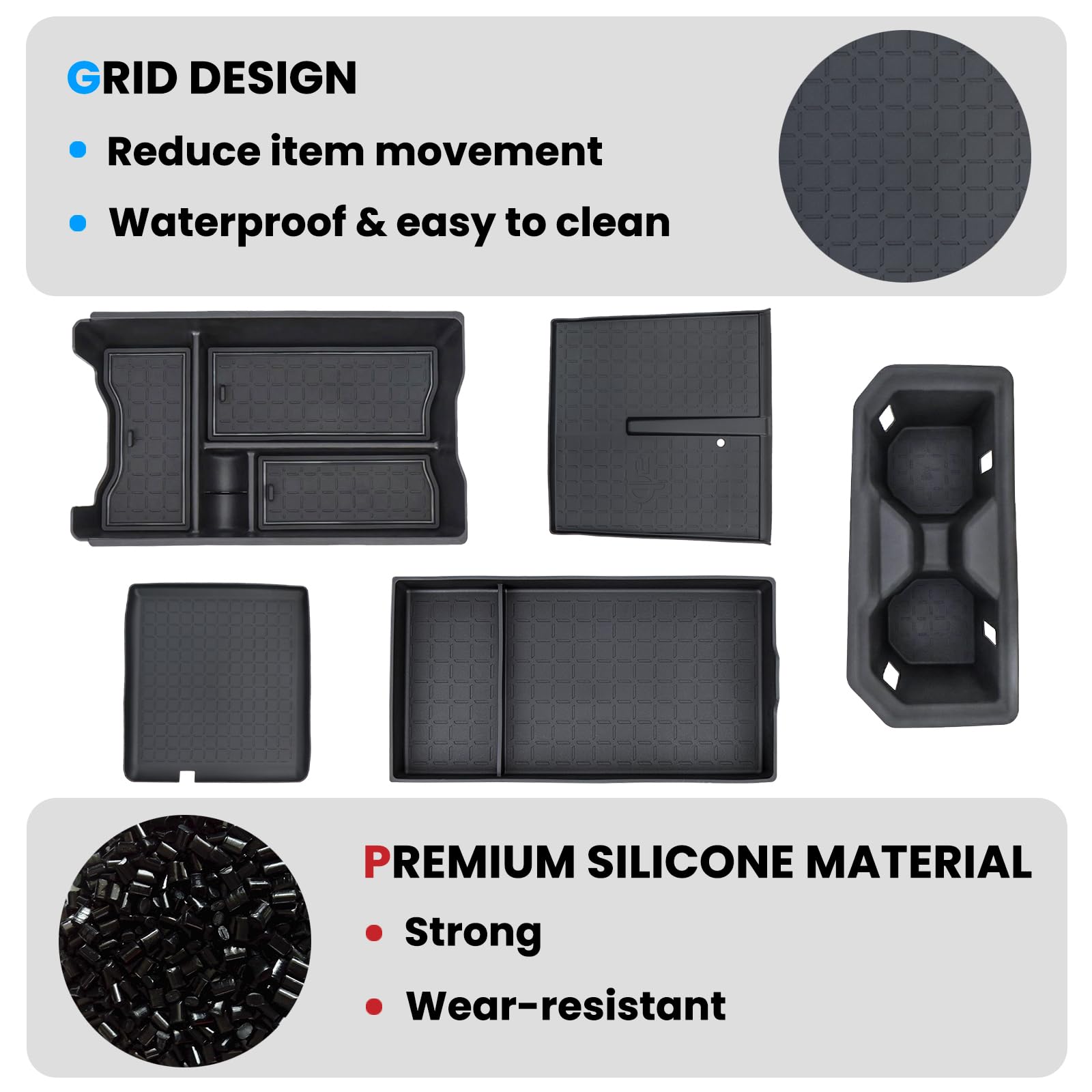 Neepiar wireless charging silicone pad detail showing grip surface and safe device placement
