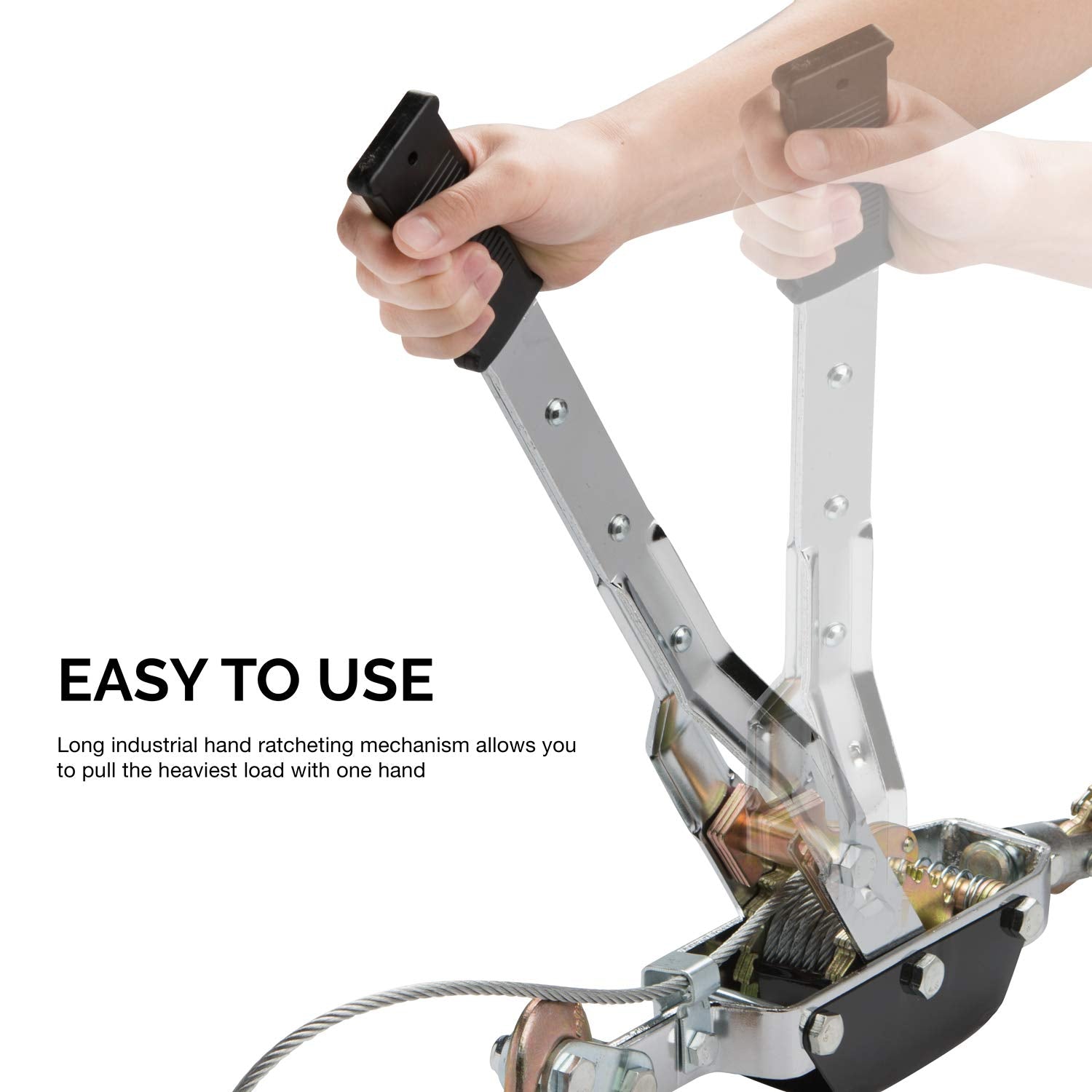 NEIKO 02256A hook detail with safety latch for secure attachment and accident prevention
