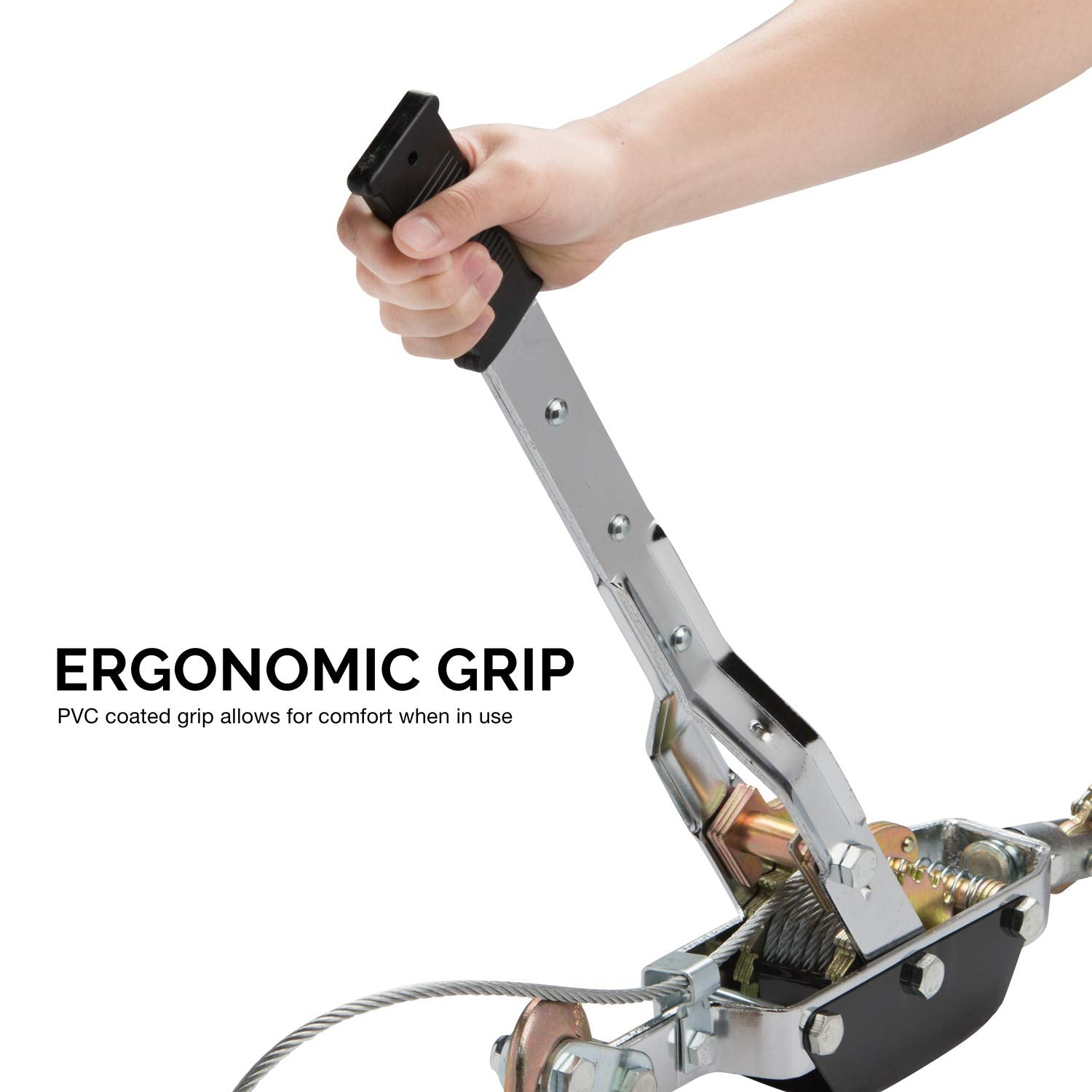 NEIKO 02256A next to a hand displaying scale and portability for easy transport