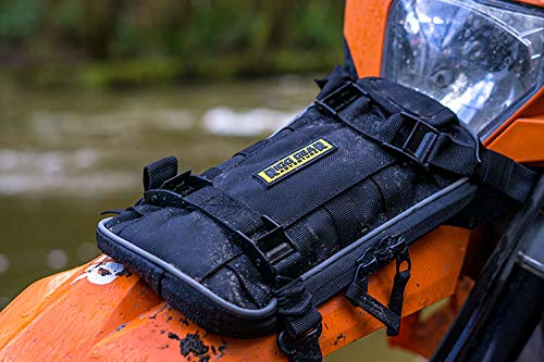 Nelson-Rigg bag open with spare tube and tools for organized carry