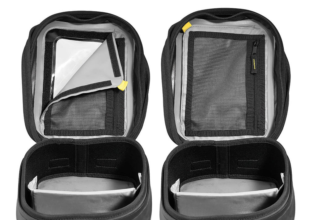 Nelson-Rigg interior view with adjustable divider for organized packing
