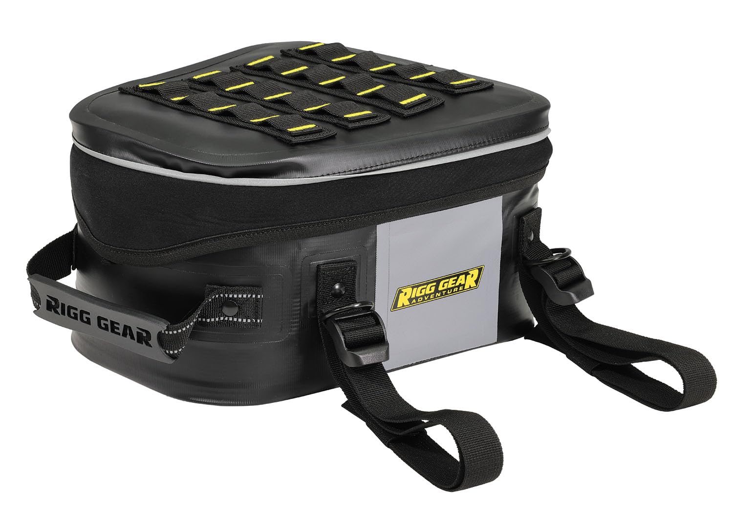Nelson-Rigg tail bag front view showing compact profile and secure fit