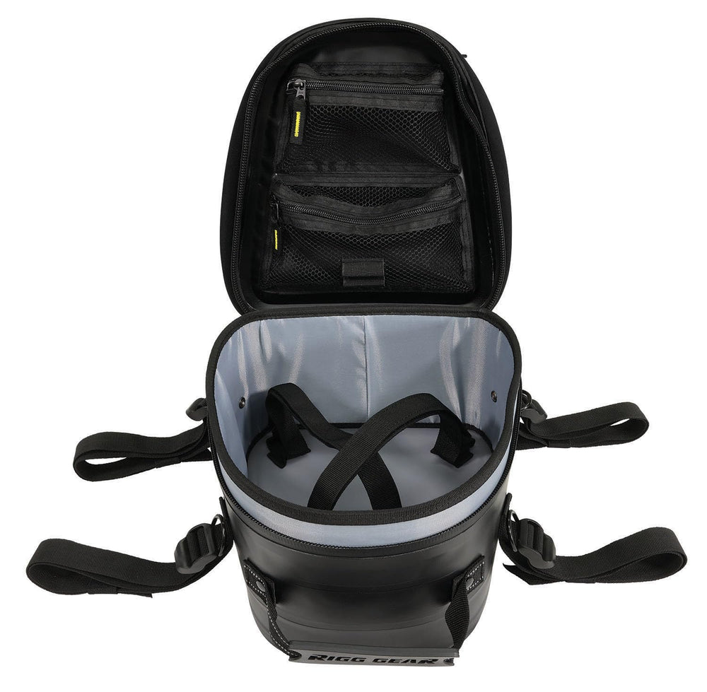 Nelson-Rigg tail bag rubberized carry handle for comfortable off-bike transport
