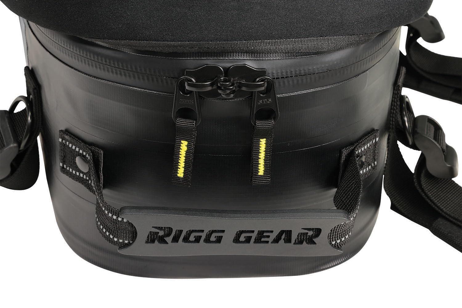Nelson-Rigg tail bag side profile highlighting rigid shape and durable shell