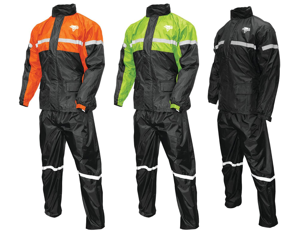 Nelson-Rigg jacket front view showing high-visibility orange and protection