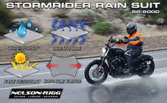 Nelson-Rigg reflective striping visible for enhanced rider visibility
