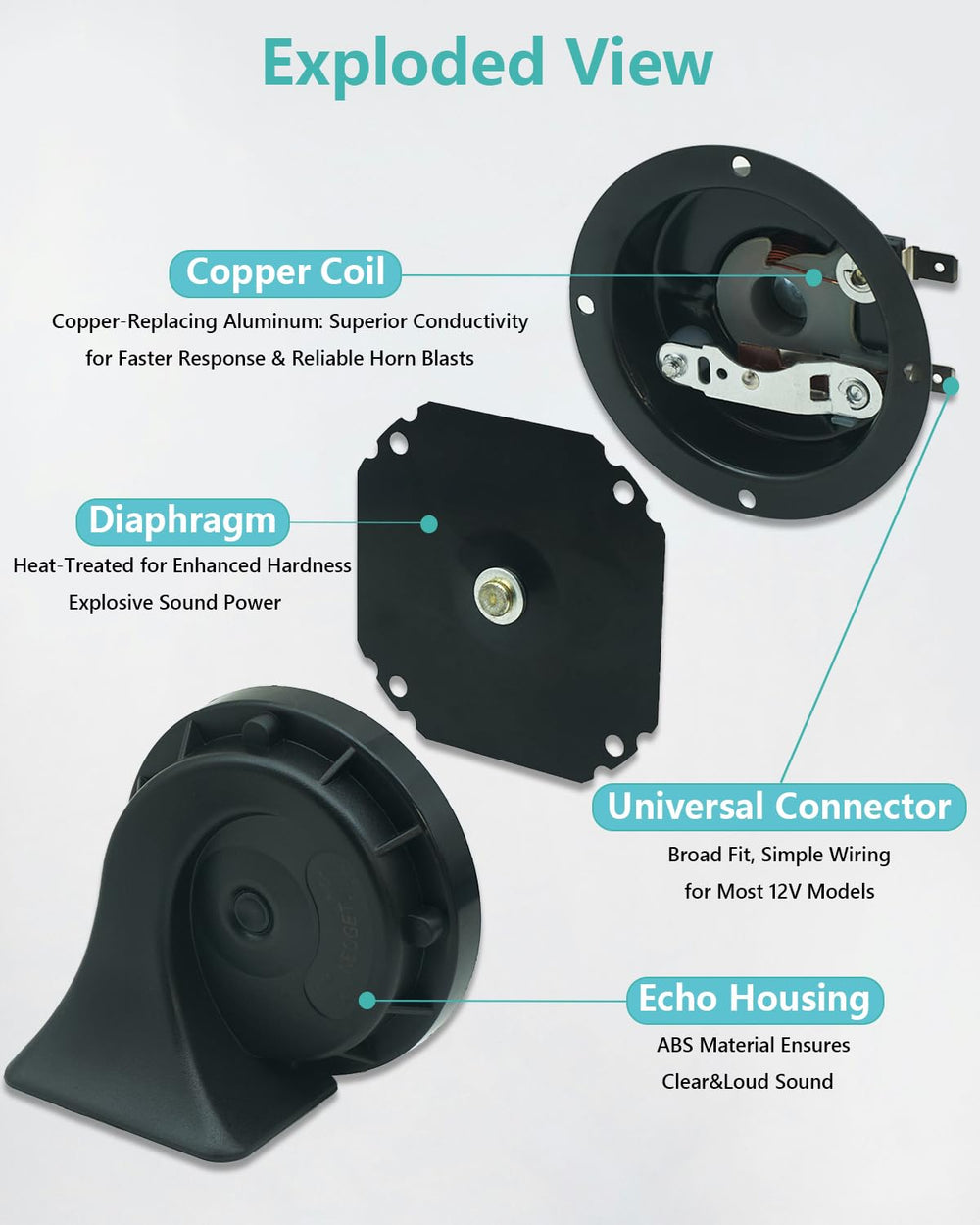 NEOGET closeup of universal connector and four wires for easy vehicle integration