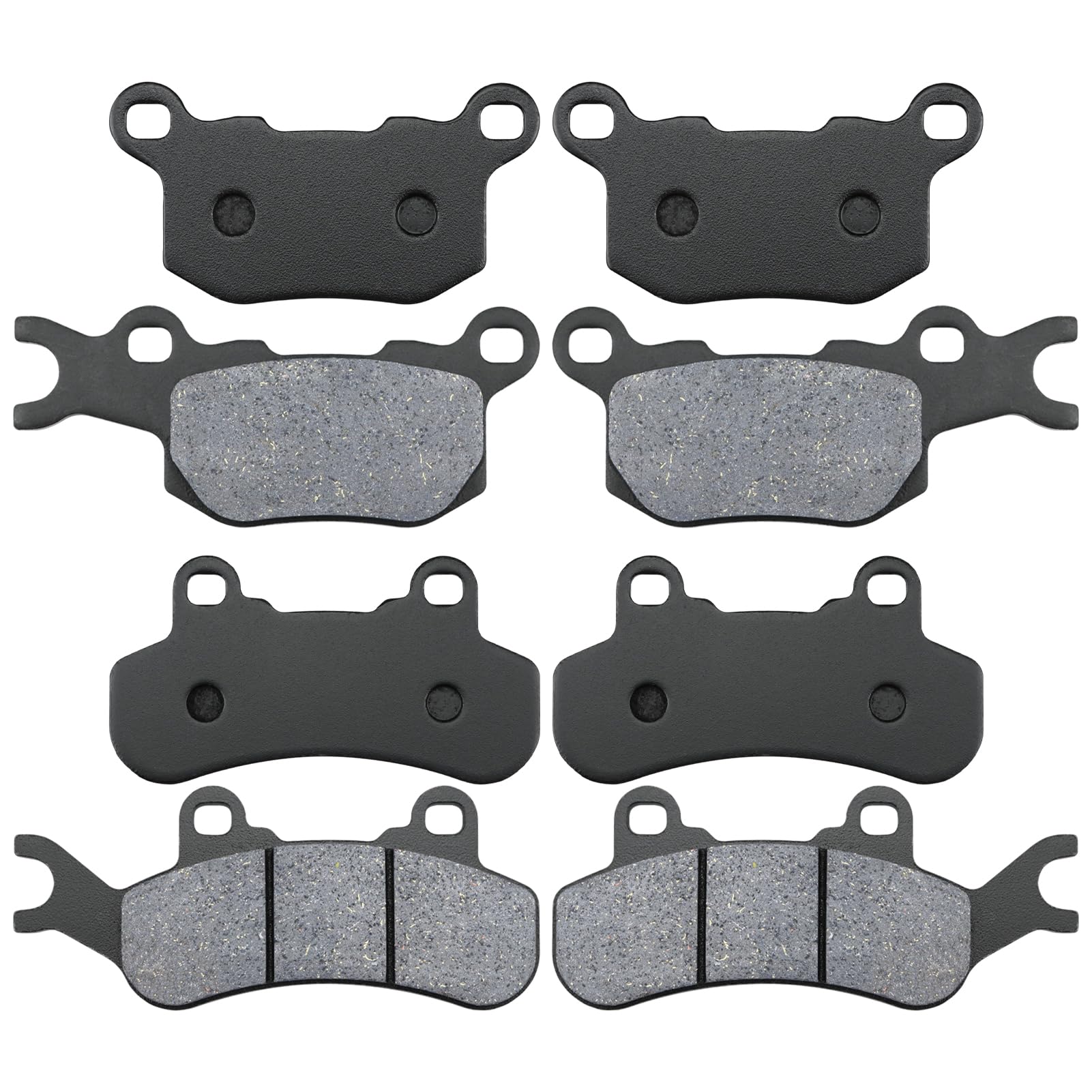 Neomech front and rear brake pads package view showing complete kit benefit fitment