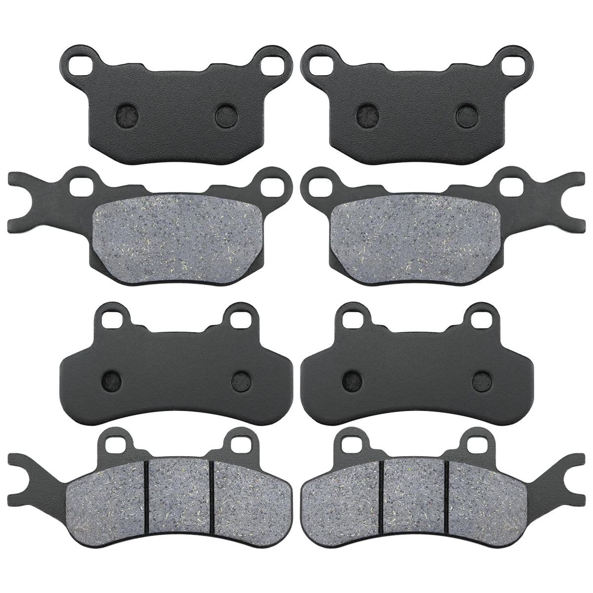Neomech front and rear brake pads package view showing complete kit benefit fitment