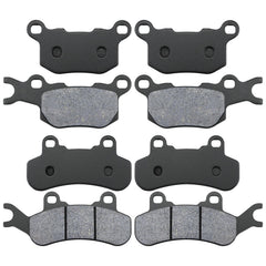 Neomech front and rear brake pads package view showing complete kit benefit fitment