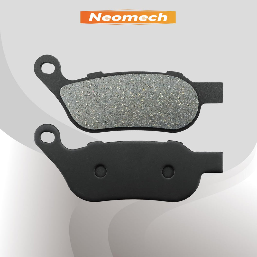 Neomech close-up of friction surface showing semi-metallic texture for confident stopping