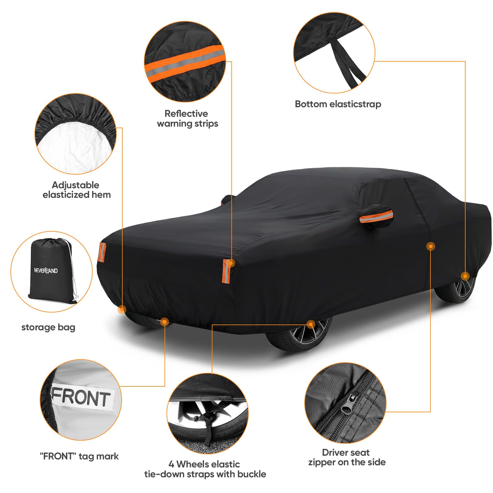 NEVERLAND close of driver-side zipper on Challenger for quick access and convenience