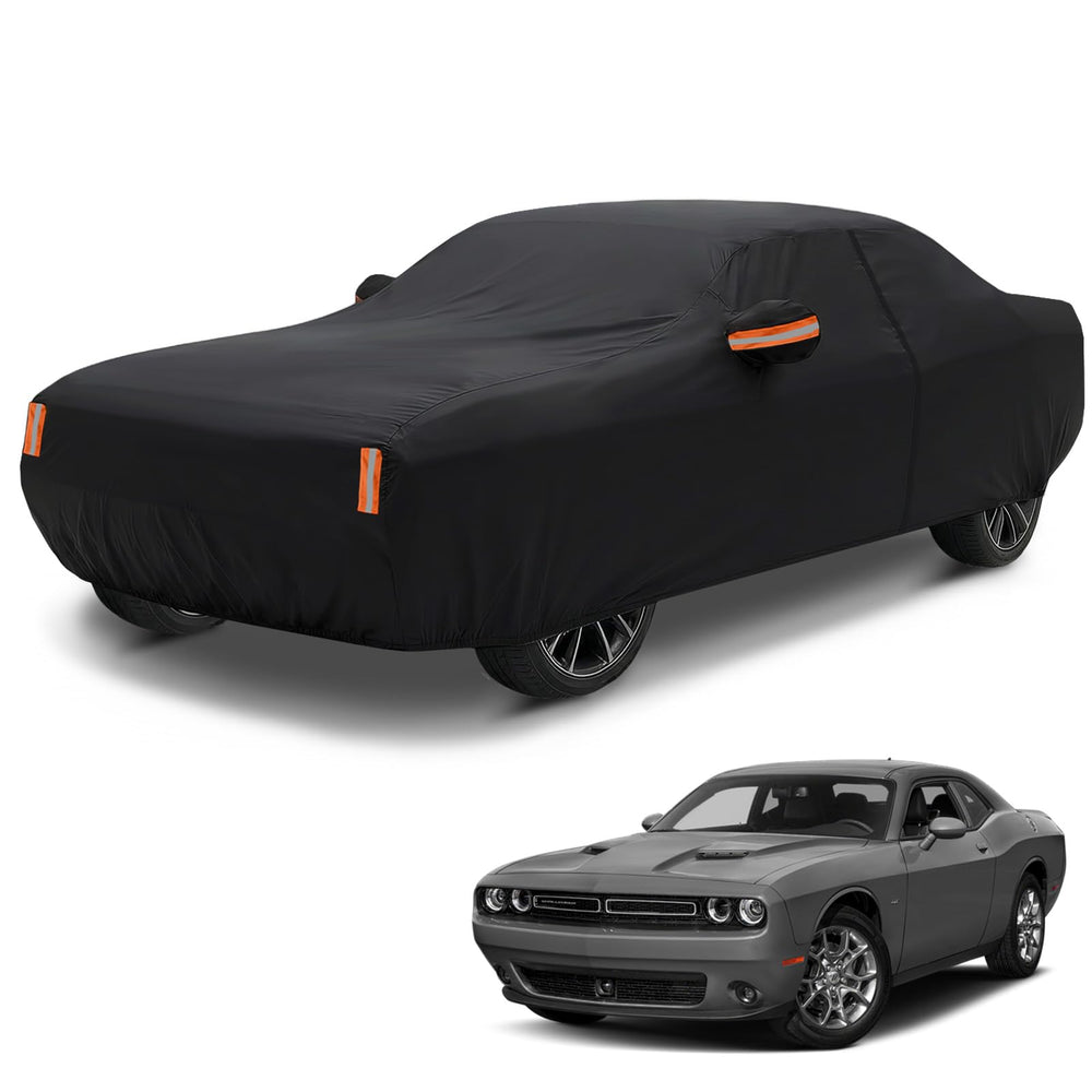 NEVERLAND front profile on Dodge Challenger showing full coverage and protection
