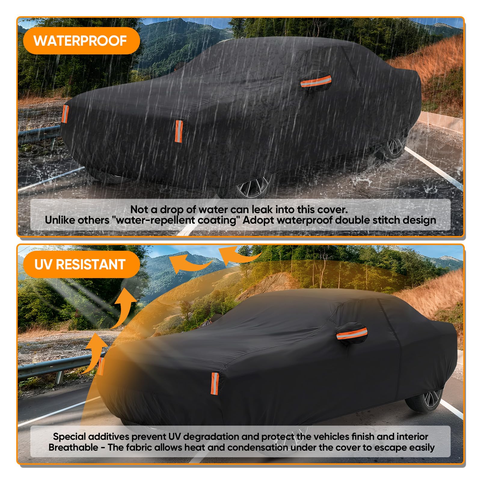 NEVERLAND reflective stripe detail on cover increasing nighttime visibility and safety