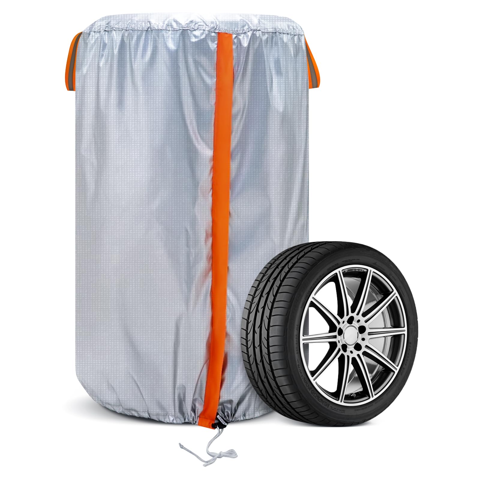NEVERLAND front view of stacked tire cover showing full fit and protection