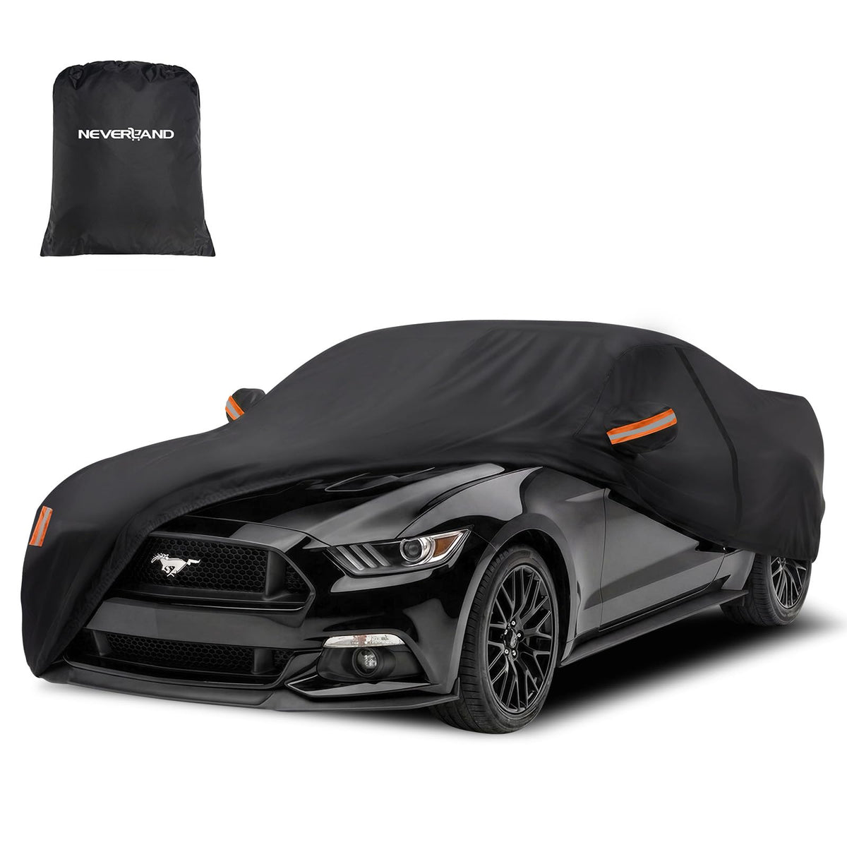 NEVERLAND Mustang cover front view showing full protection and clean fit