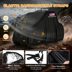 NEVERLAND elastic hem detail that secures cover for wind resistance
