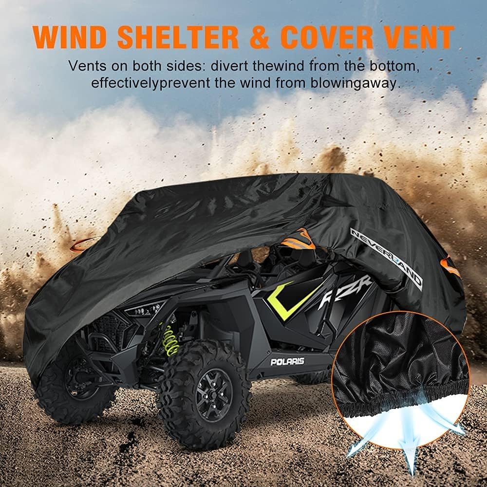 NEVERLAND cover installed on a Can-Am style UTV for full-coverage fit