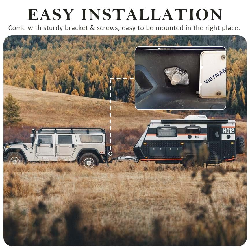 NEW SUN spring-loaded dust cover detail protecting socket from water and debris