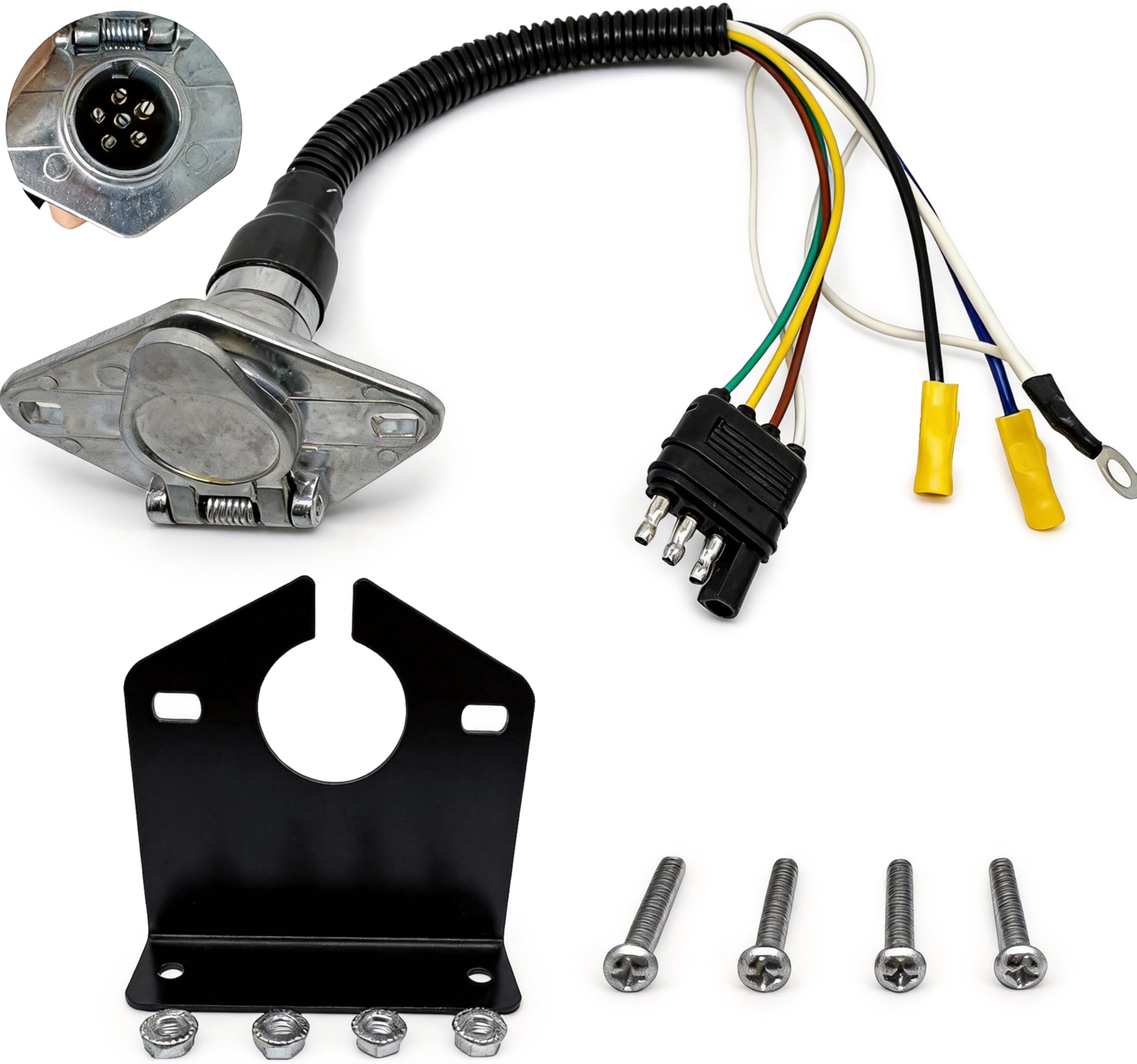 NEW SUN front view of adapter mounted showing secure hitch connection and reliability