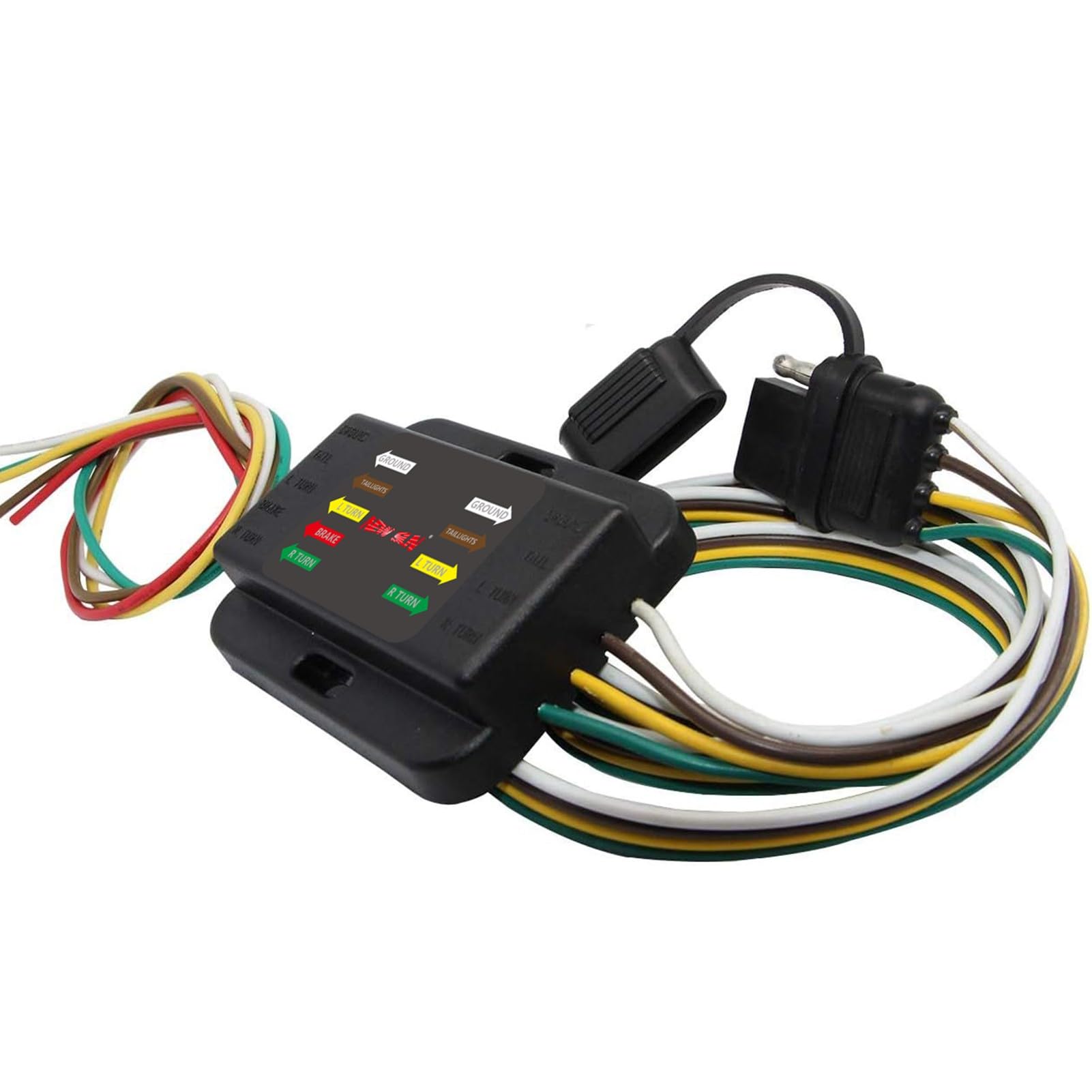 NEW SUN tail light converter on a utility trailer showing secure, clean wiring