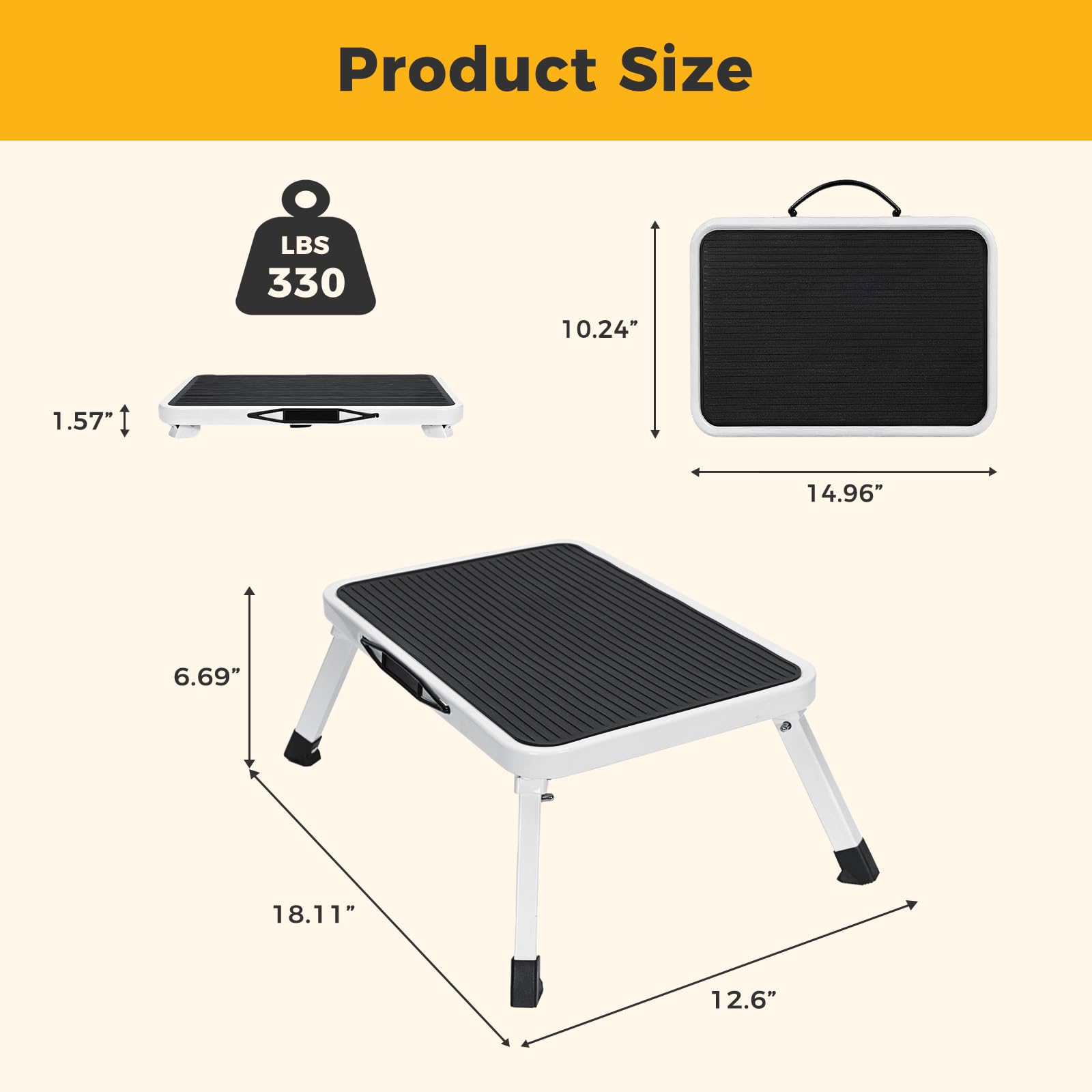 NEWBULIG side angle in-use indoors demonstrating stable support for household tasks