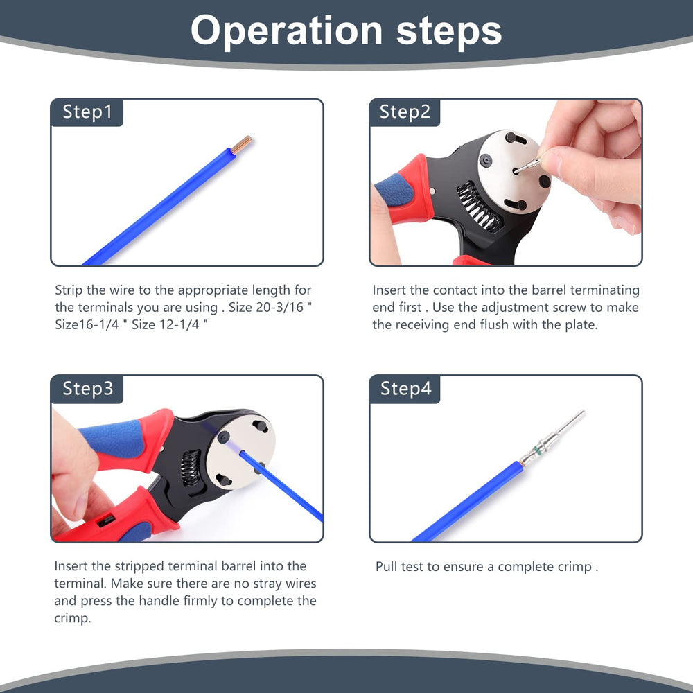 Newdeli closed‑barrel crimper being used for consistent secure crimps