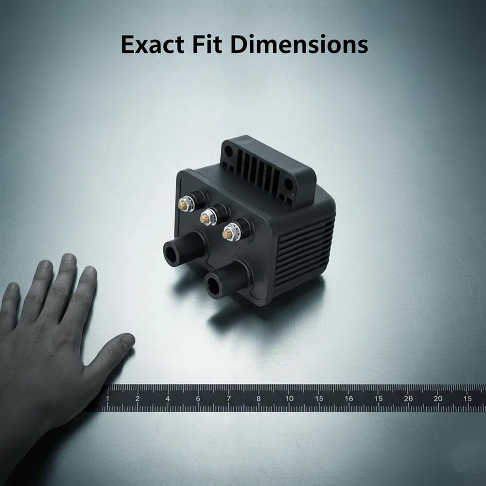 NEWHOW coil size comparison with ruler showing compact dimensions and easy replacement benefit