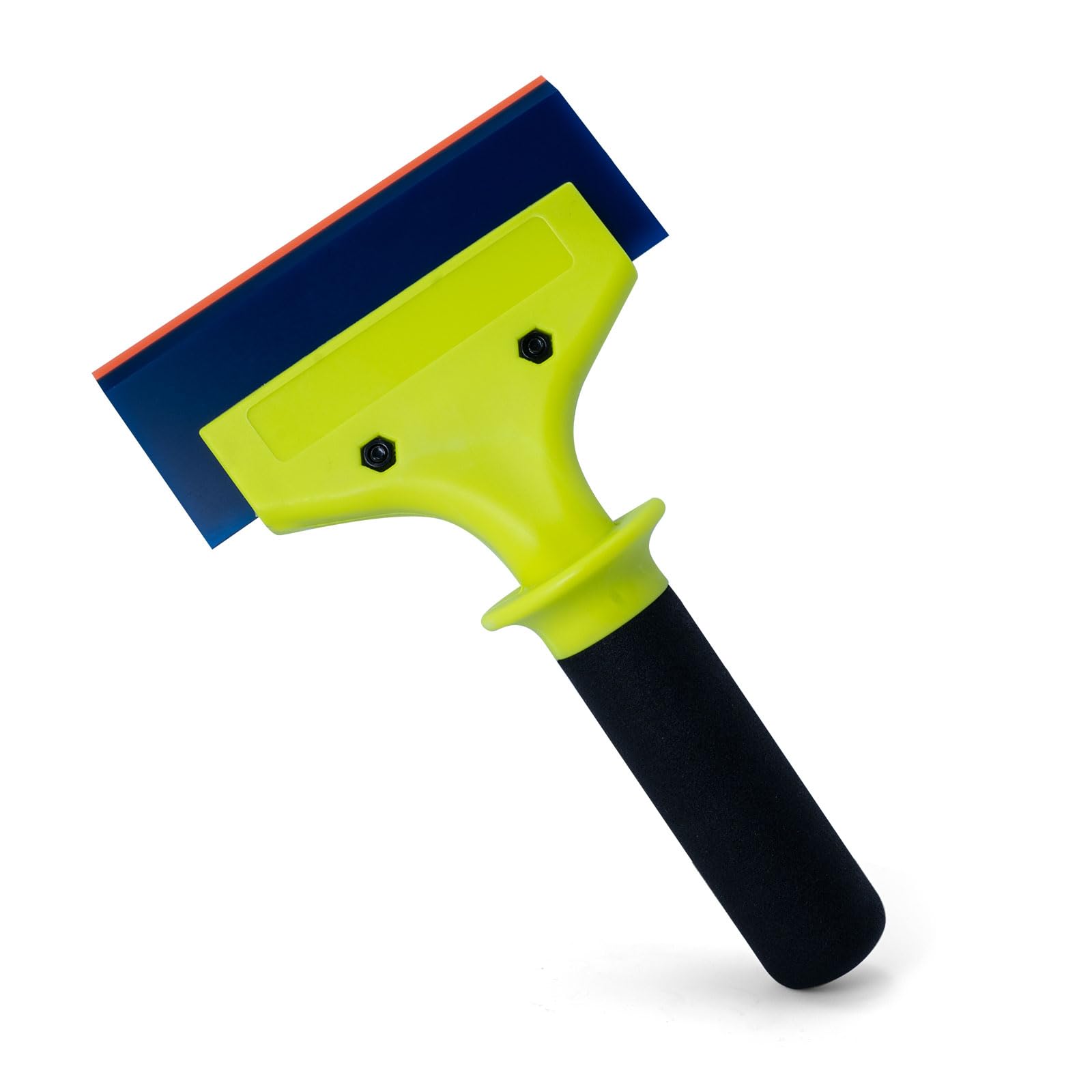 NEWISHTOOL close-up of beveled squared blade showing edge for accurate water removal