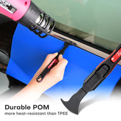 NEWISHTOOL close-up of interchangeable blades for precise paint-safe cutting