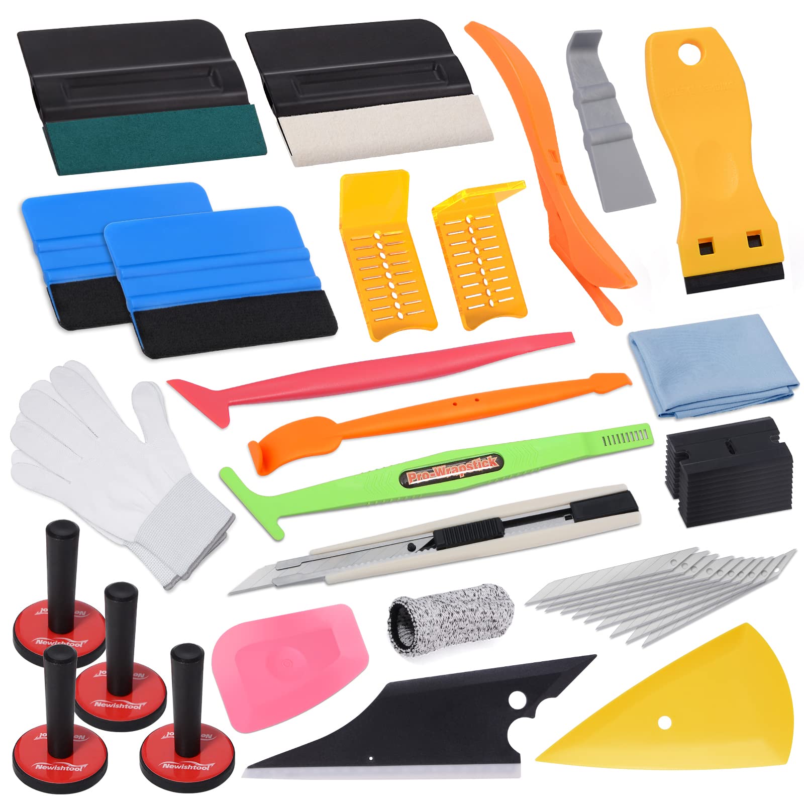 NEWISHTOOL front kit layout showing all applicators and tools for fast installs
