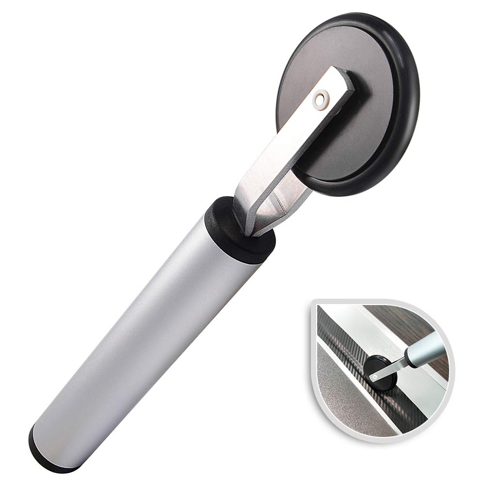 NEWISHTOOL front view of roller showing wheel and handle, easy control benefit