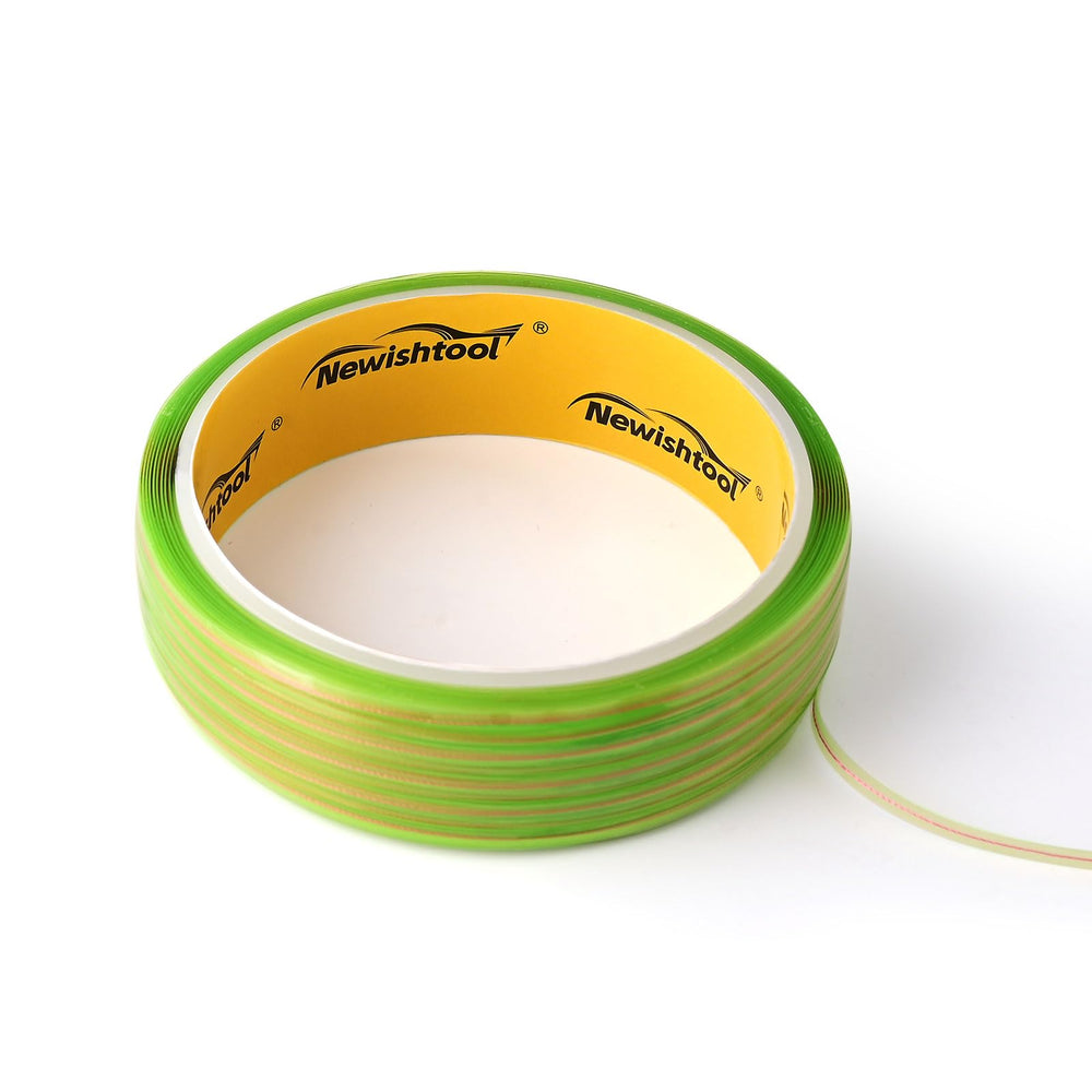 NEWISHTOOL cutting tape in use on car hood for paint safety