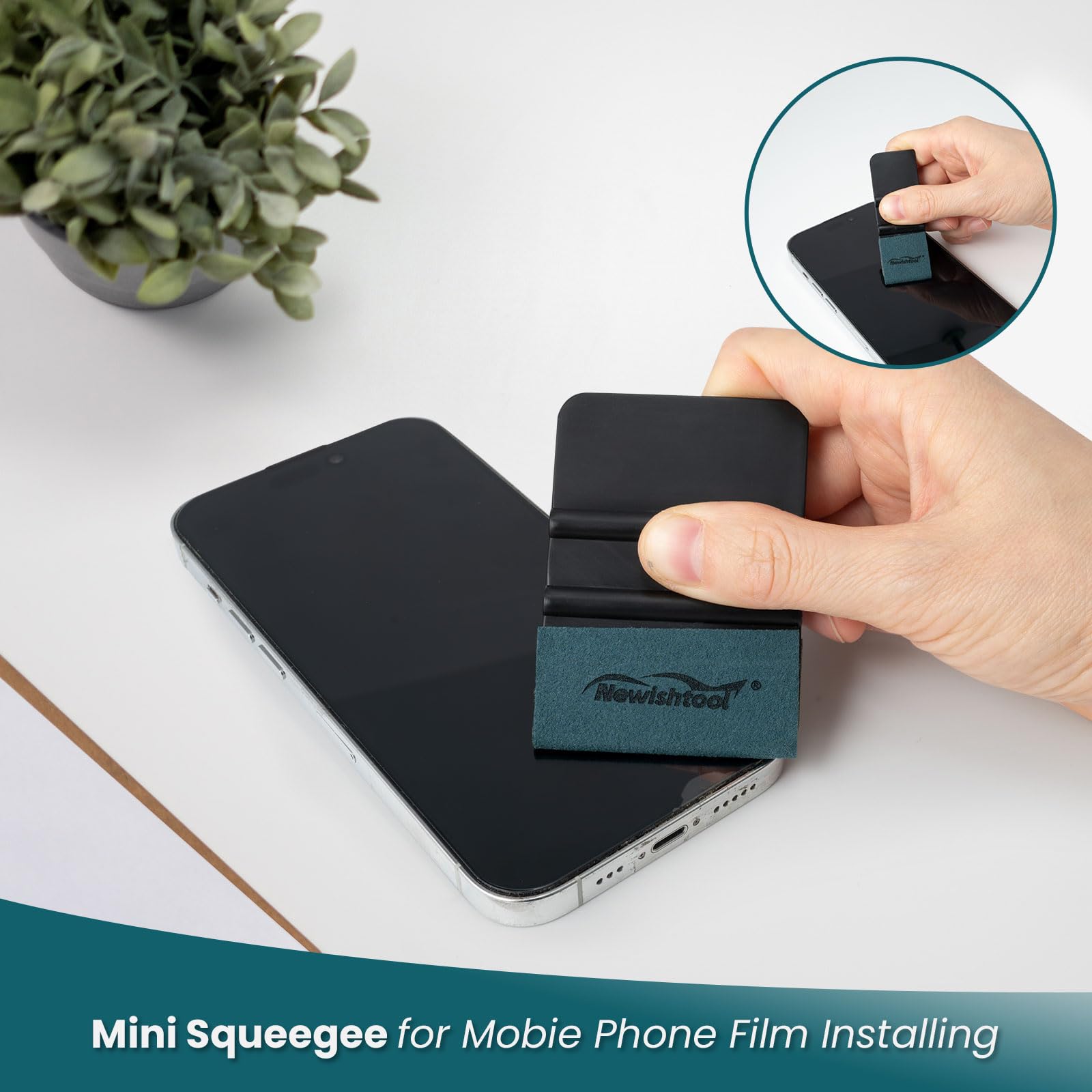 NEWISHTOOL small squeegee reaching tight corner for precise smoothing
