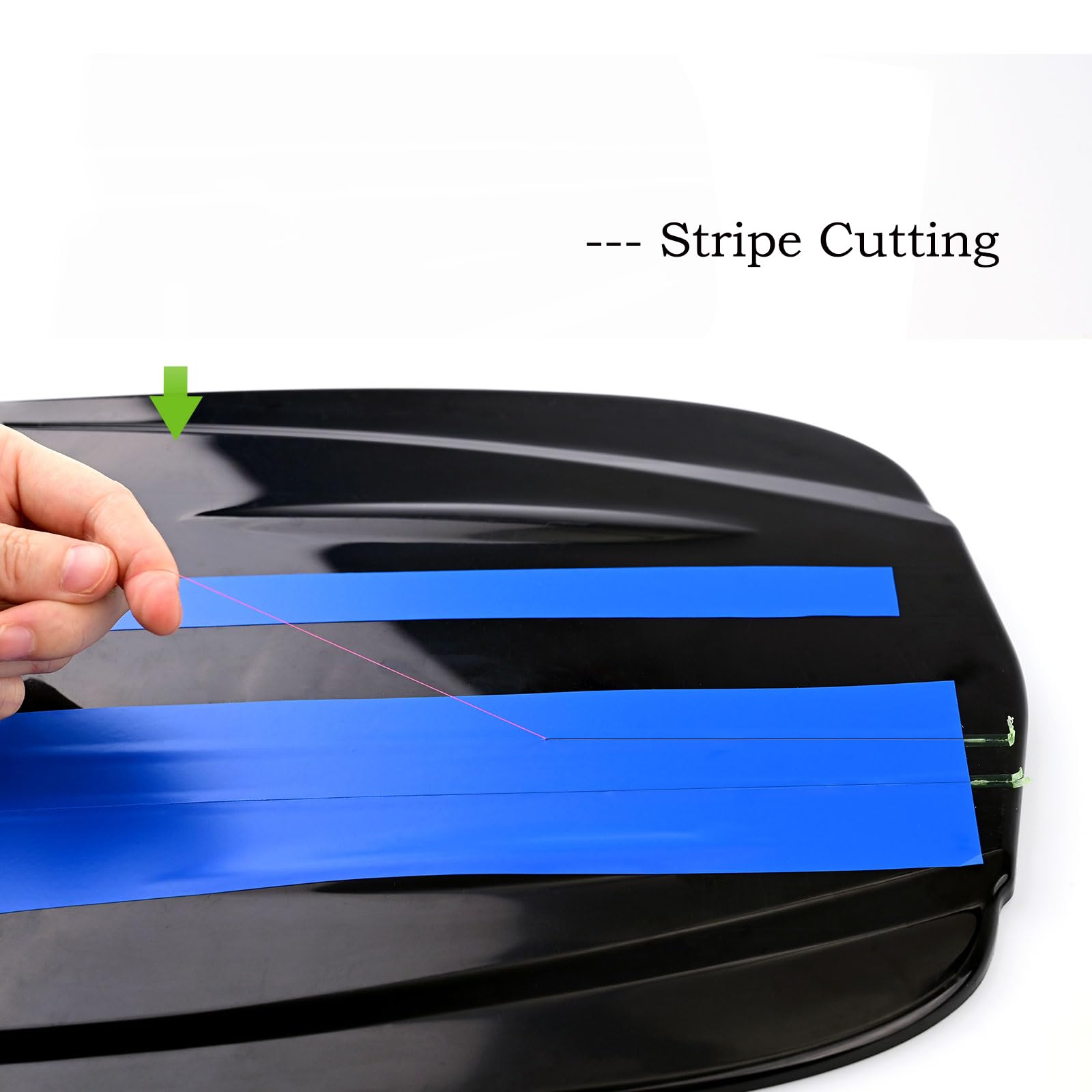 NEWISHTOOL tape conforming to a curved bumper for tight contours
