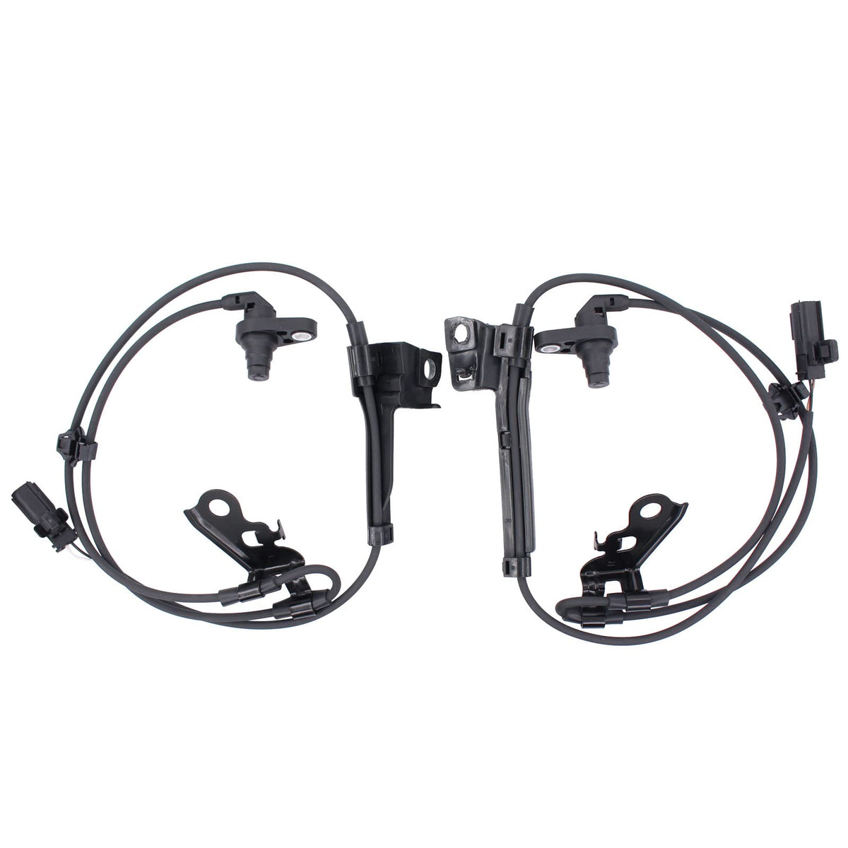 NewYall front sensors pair front view showing plug ends and wire harness, reliable replacement