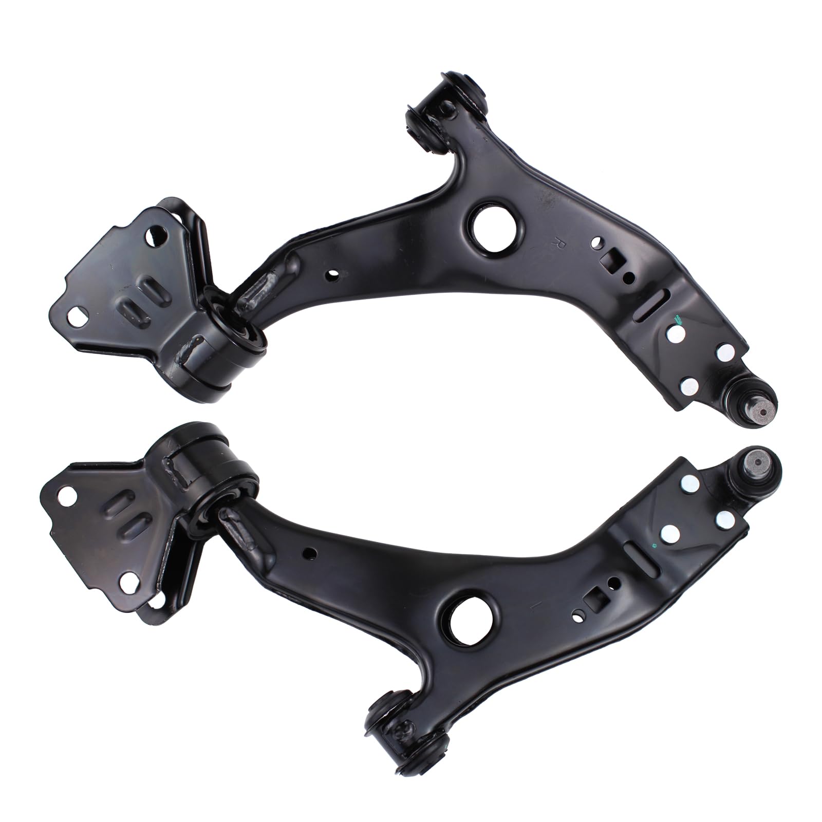 NewYall front packaging showing control arm pair and benefits of OE fit
