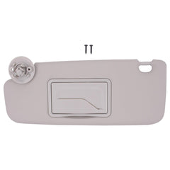 NewYall gray left sun visor front view showing clean OEM-style finish and fit