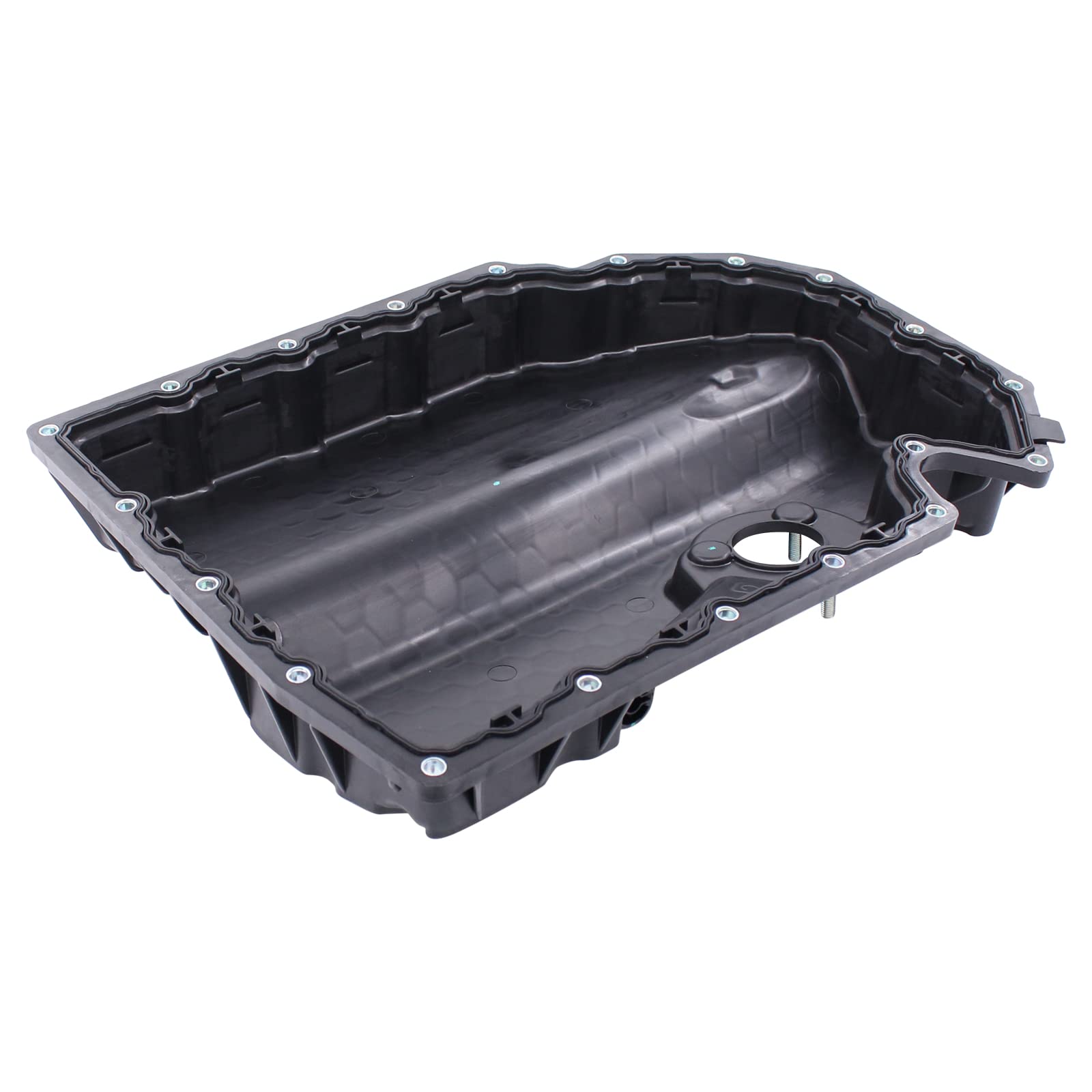 NewYall oil pan next to ruler for scale, helps confirm size for 1.8L/2.0L engines