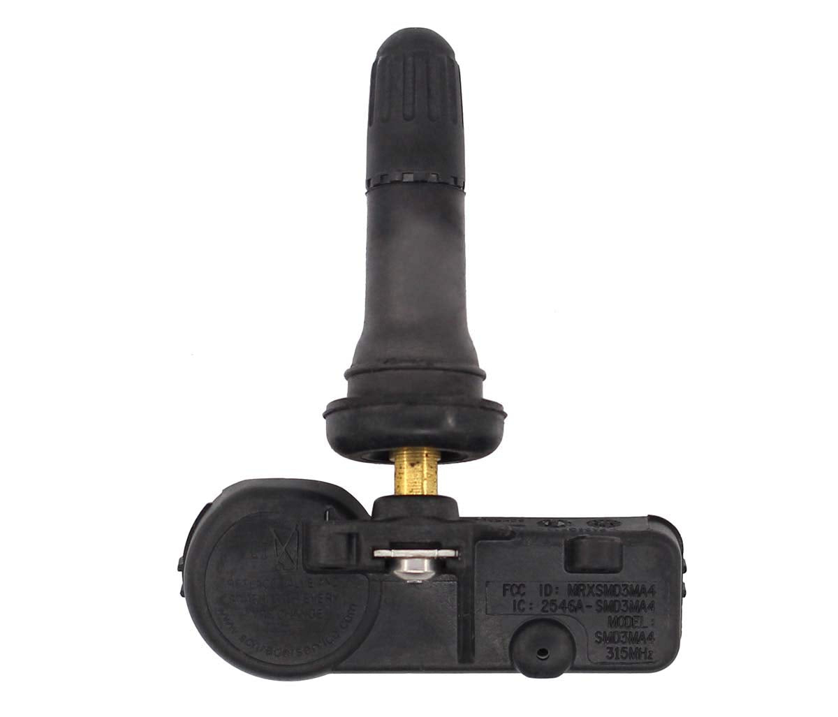 NewYall close-up of sensor and metal valve stem showing durable construction