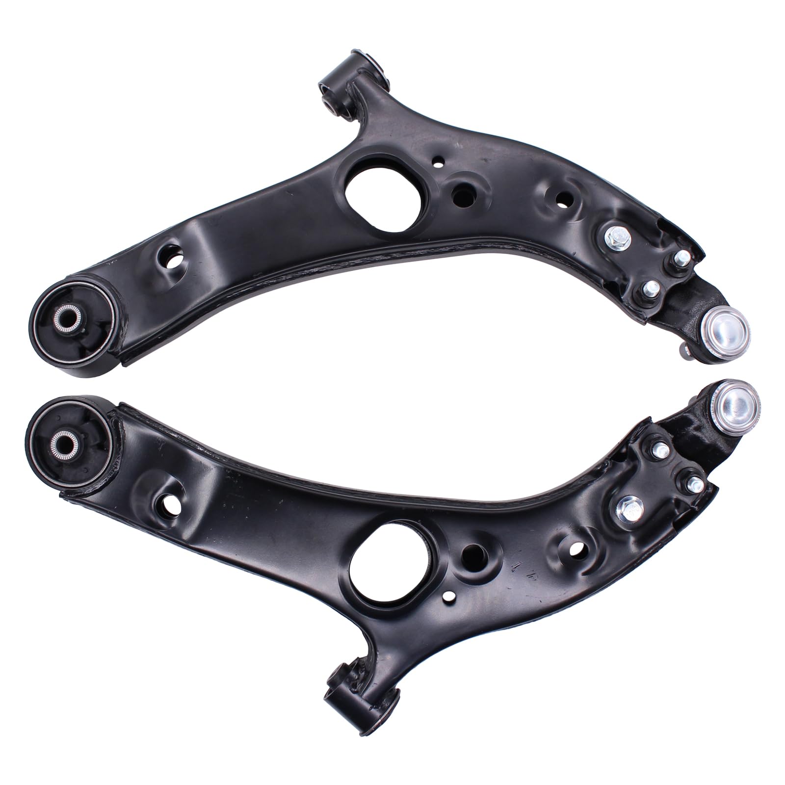NewYall control arm size comparison with ruler showing accurate direct-fit dimensions