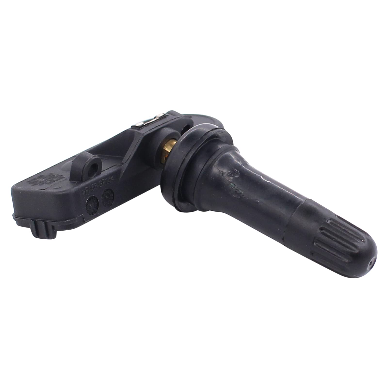 NewYall TPMS sensor close-up showing valve detail and durable construction benefit