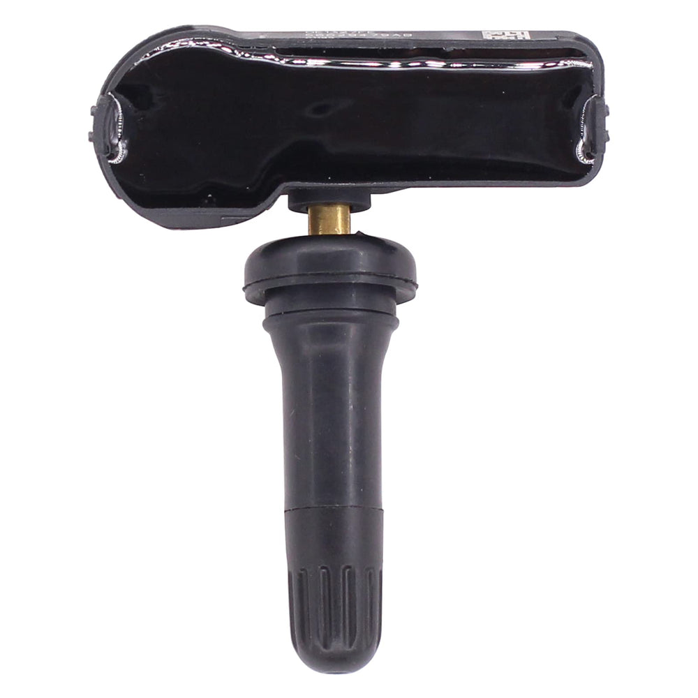 NewYall TPMS sensor next to coin for scale showing compact size for easy installation